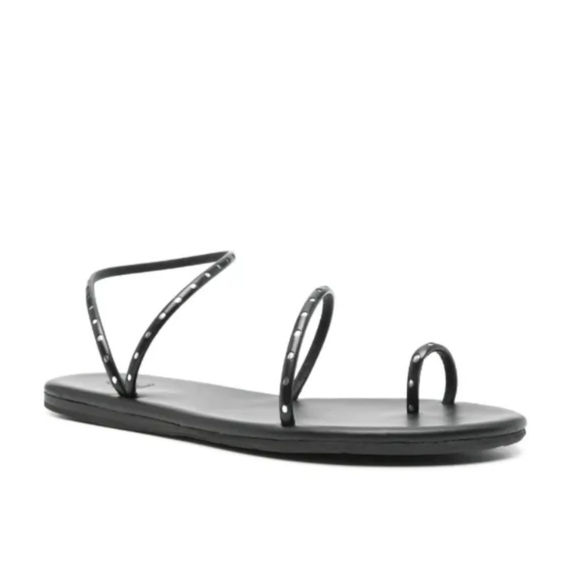 ANCIENT GREEK SANDALS | ASTRO Black Sandals - Picture 6 of 7